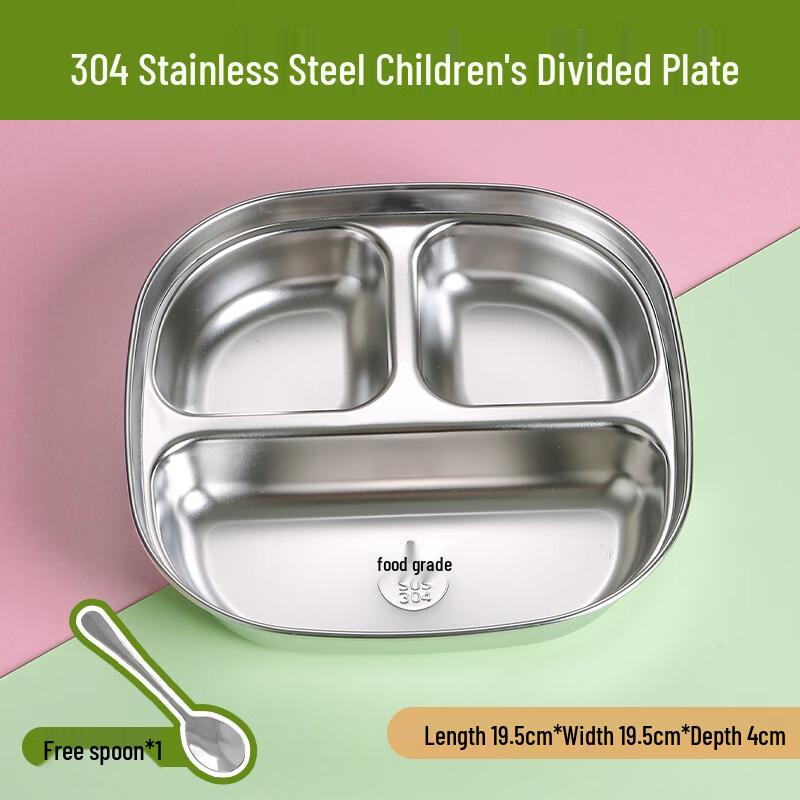 Kids 304 Stainless Steel Divided Dinner Plate
