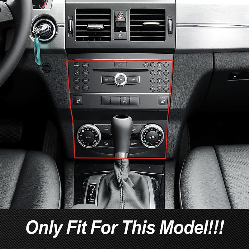 Car Accessories Console Air Volume Switch CD Mode Button Control Panel Frame Decoration Trim For Mercedes Benz GLK X204 2008-12