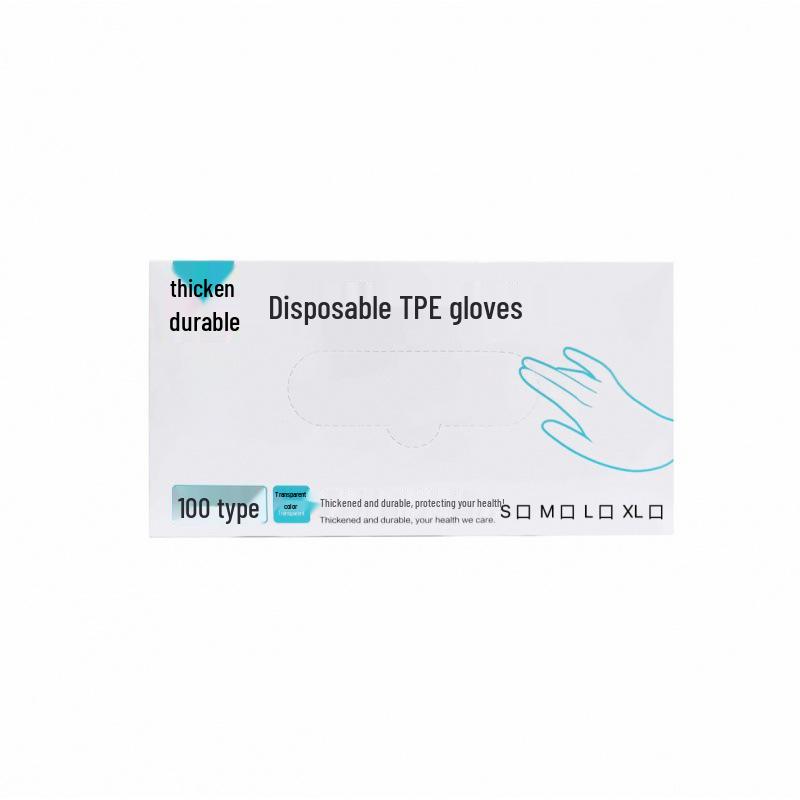 Food Grade TPE Disposable Transparent Gloves - Thick, Durable, Latex & Nitrile-Free for Catering and Baking