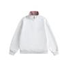 Unisex Oversized Cotton Pullover Sweatshirt With Half Zip Solid Color Casual Streetwear Top Fall