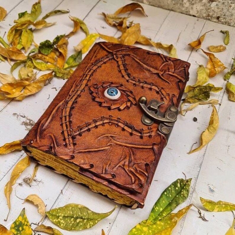 Hocus Pocus Book of Spells Book of Shadows Leather Journal Blank Book, Wiccan Pagan, Winifred Sanderson, Hocus Pocus Gifts, Gift for Him Her
