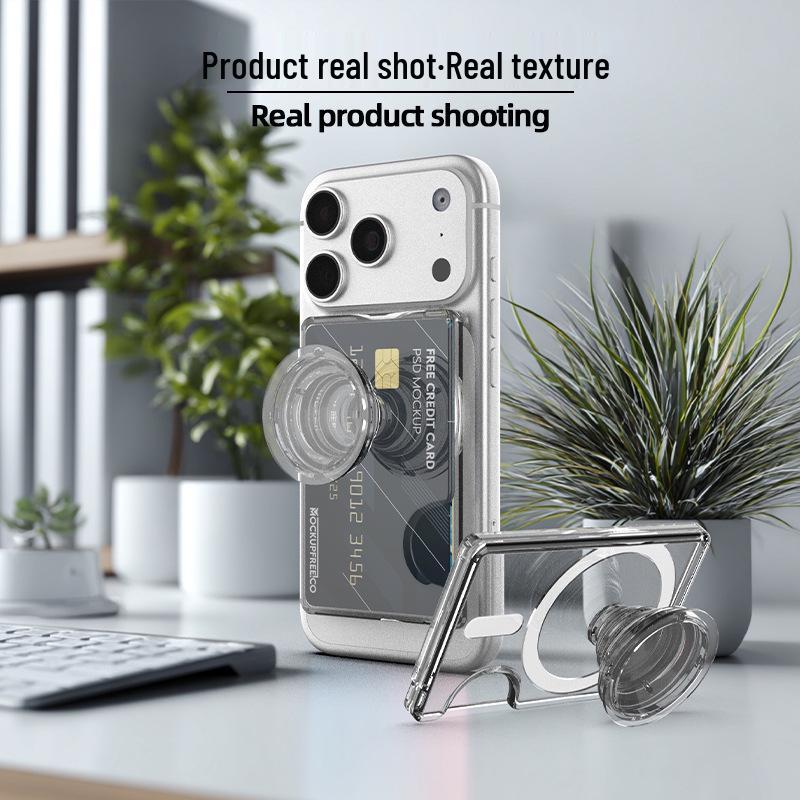 Porta e Supporto Magnetico per Carte Mobile Apple - Contiene 3 Carte, Storage Invisibile