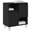 Sideboard Set of 3 Black Oak Effect 60 x 35 x 70 cm