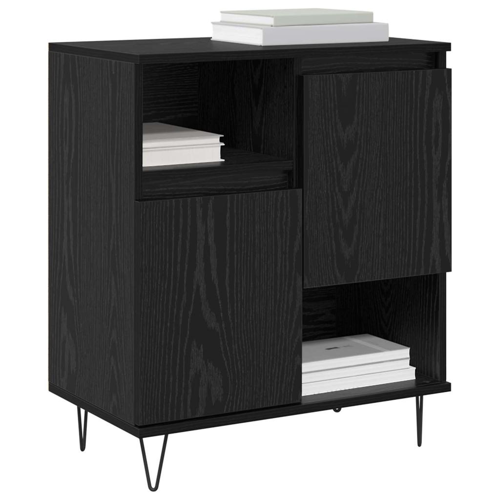 Sideboard Set of 3 Black Oak Effect 60 x 35 x 70 cm