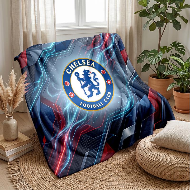 Chelsea FC Theme blanket Soft Flannel Blanket Plush Throw Blanket Cozy Sofa Bed Blanket for Home Decor