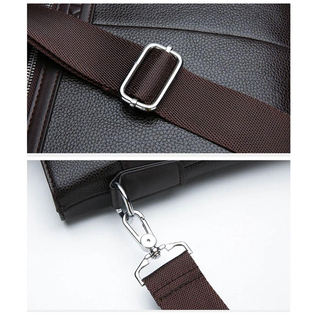 Paper Organizer Business Documents Bag Large Capacity Laptop Bag PU Leather Briefcase Stationery