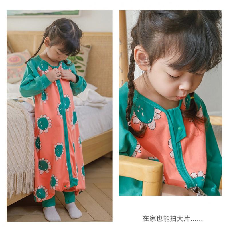 HUXIBEI 24 Years Air Conditioner Room Anti Kick Blanket Sleepwear Kids Split Leg Sleep Bag