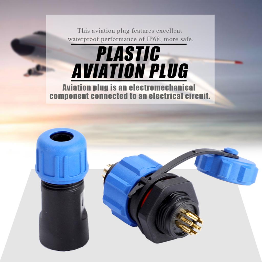 IP68 SP13 2Pin 3Pin 4Pin 5Pin 6Pin 7Pin 9Pin Waterproof Plastic Plug Socket Connector