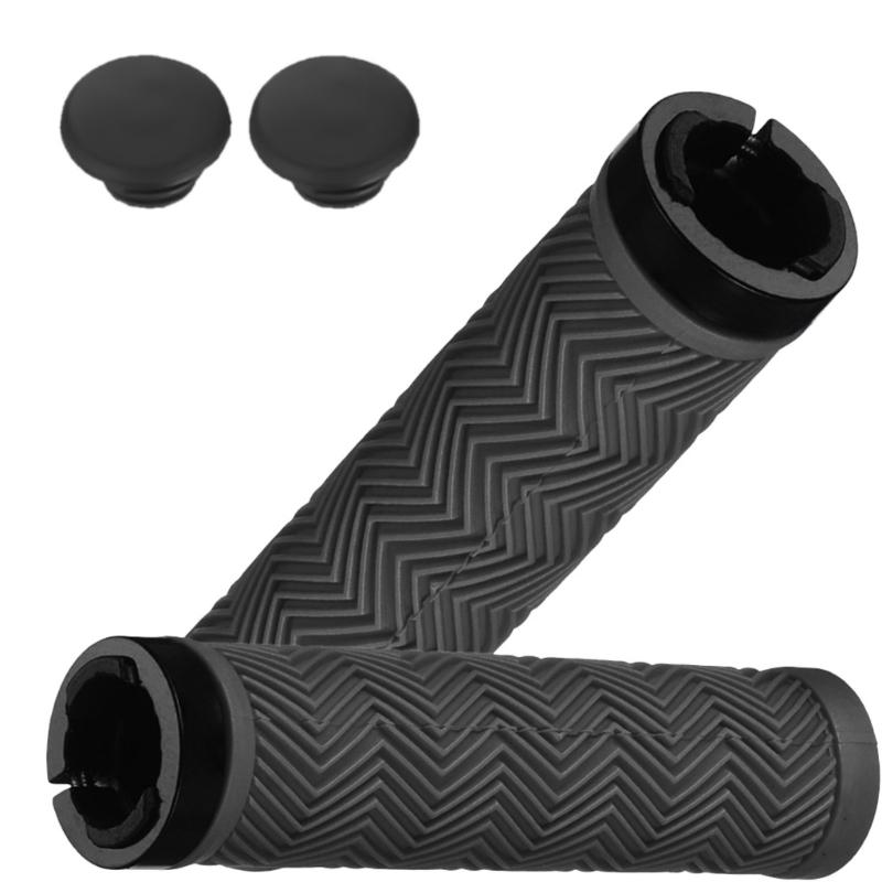 1 Pair Shock Absorbing Mountain Bikes Handlebars End Grip Bicycles Handle Cover Handlebars Grip Sleeve Bicycles Grip