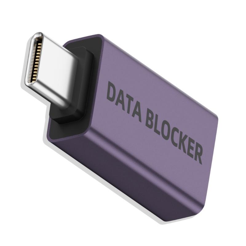 Portable USB Type C Data Blocking Charging Prevents Hacking Aluminum Housing Universal Compatibility for Phones Devices