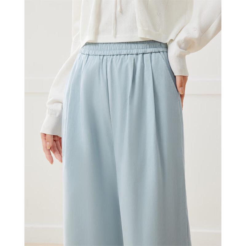 IEF Women's Korean Style Cropped Wide-Leg Pants