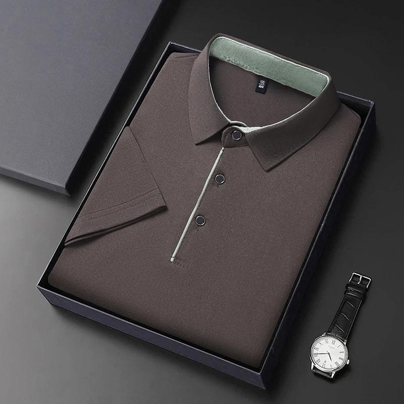 Nová pánská business casual košile s krátkým rukávem, jednobarevná polokošile, módní, prodyšná, pohodlná, všestranný top