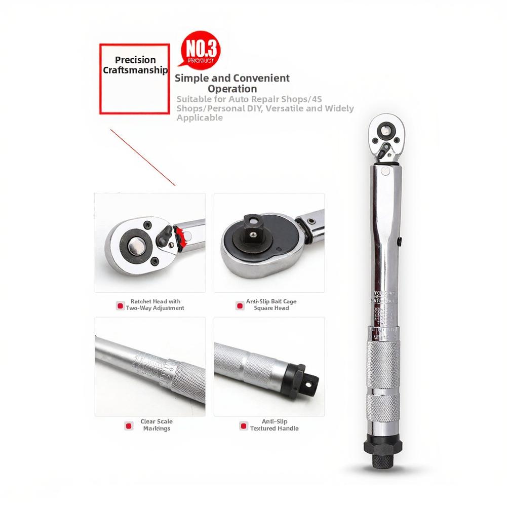 Adjustable Torque Range Tool Torque Wrench Ratchet Torque Wrench AS SHOWN 5-25N Torque Wrench Adjustable 5-25 Nm Range