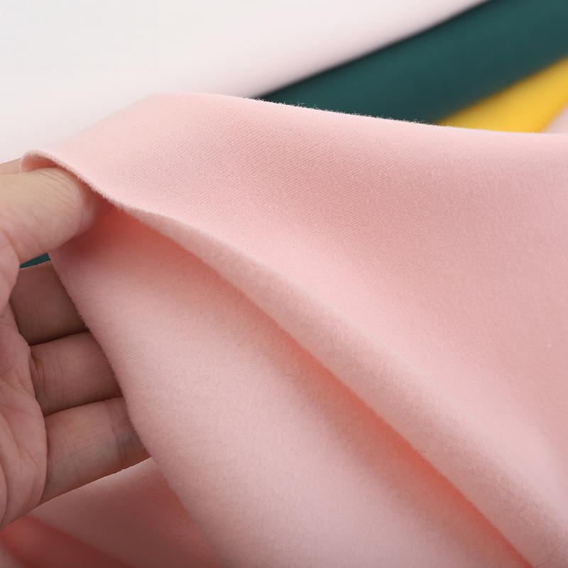 Cotton Fabric Solid color 40 count combed cotton with elasticity Woolen Cloth Overcoat Coat Clothing DIY Sewing Fabric 530g/m