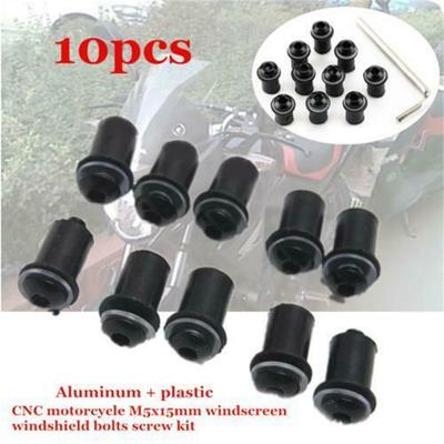 CNC Bolt Screw Kit Aluminum+plastic Black Fairing Screen Motorcycle