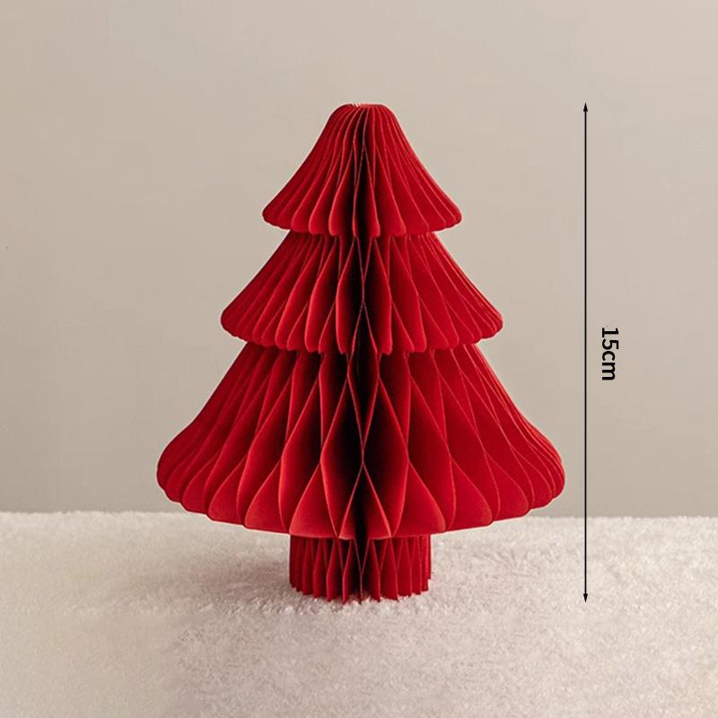 2026 Christmas Tree Honeycomb Ball 3D Folding Christmas Tree Ornament Desktop Decoration  for Xmas Navidad Happy New Year Decor