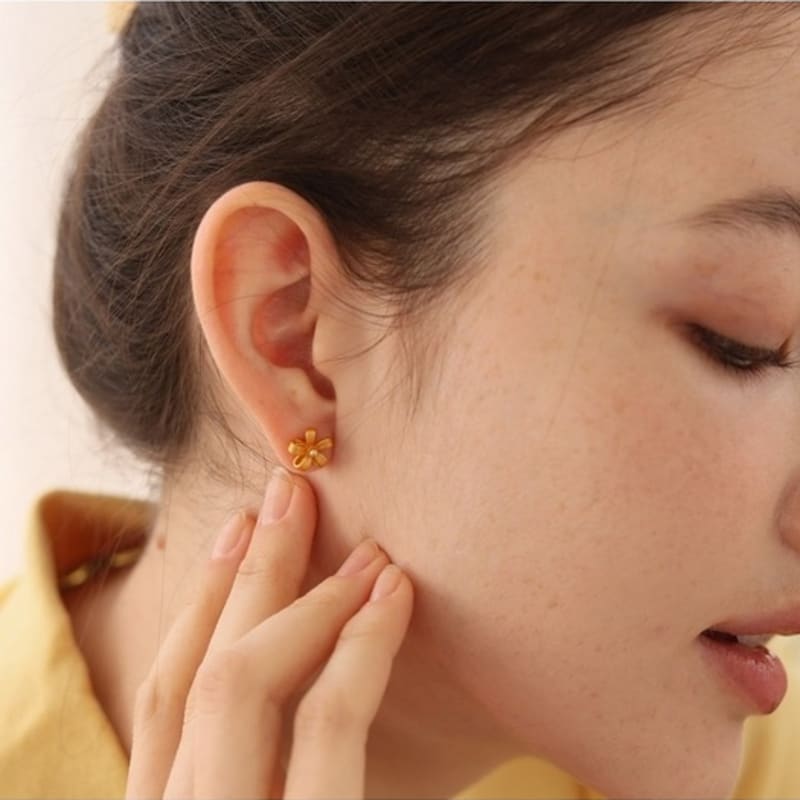 Dana Burton Silk Floral Alice Mini Earrings