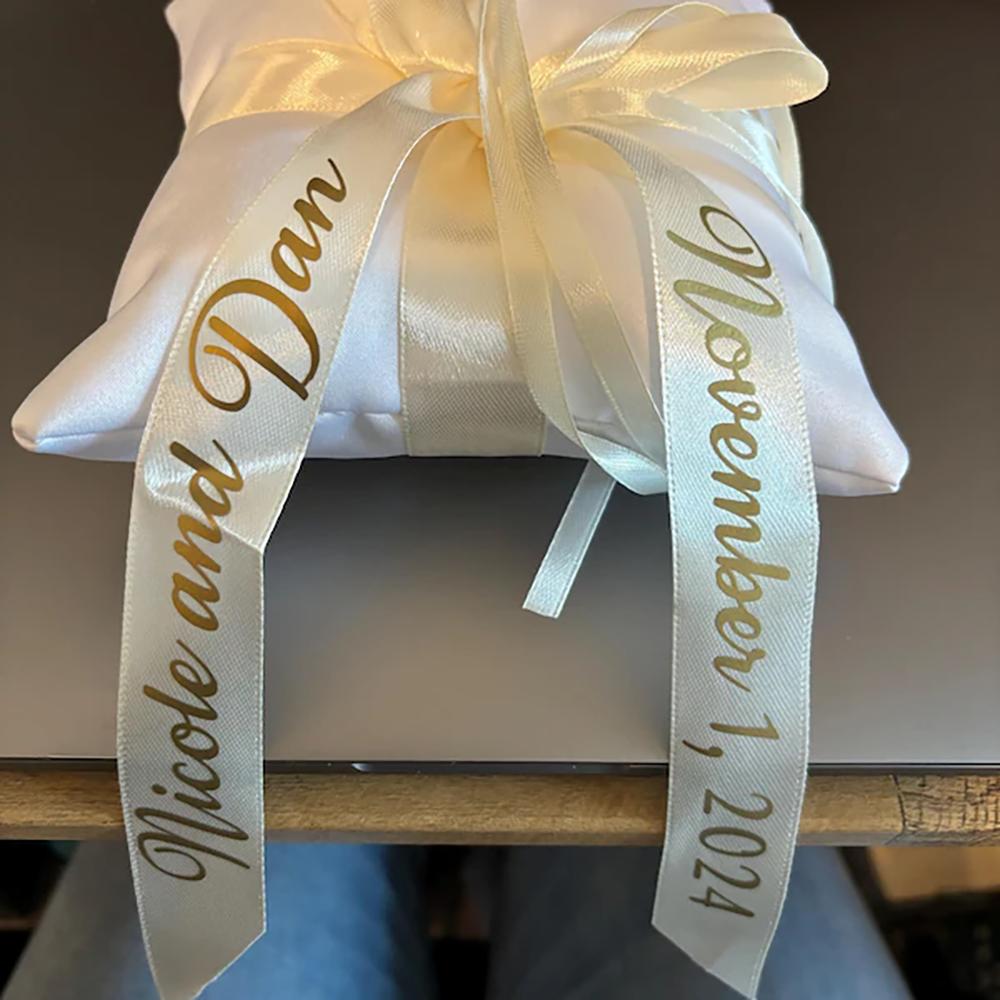 Personalized Wedding Ring Pillow Proposal Bearer Pillow Holder Wedding Bachelorette Party Ceremony Engagement Bridal Shower Gift