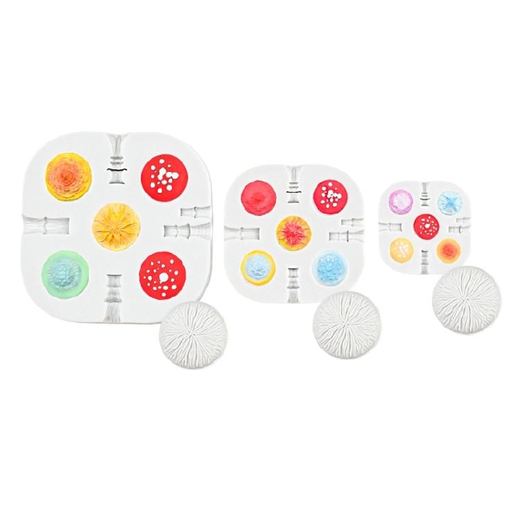 3 st Realistisk Svamp Silikon Tårtform För Bakning Dekorationer Fondant Choklad Och Hantverksuppgifter