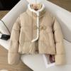 Sibaishai Women's Color Block Stand Collar Padded Jacket