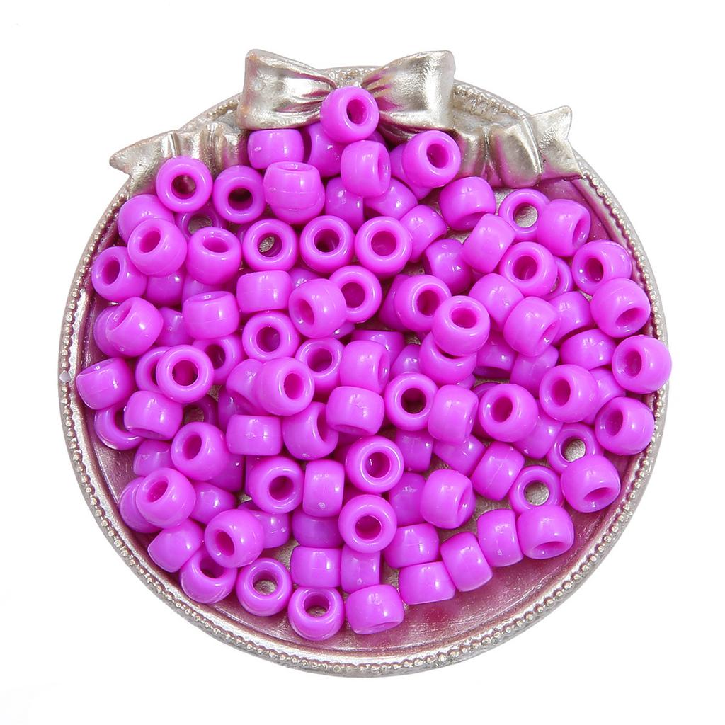 Handmade Bracelet Beads Acrylic Large Hole Barrel Beads Pony Beads Weaving Handmade Diy Bracelet Plastic Beads Jewelry Accessories Beads Loose Beads