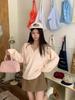 Song Zheng En Women's Lazy Style Red V-Neck Sweater - Soft, Loose Knitwear for Autumn/Winter