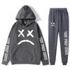 Autumn Winter Lil Peep "The Peep Show" Graphic Printed Hoodies Sweatpants Set Fashionable Casual Warm Sports Long Sleeved Pants Men's Sport Wear