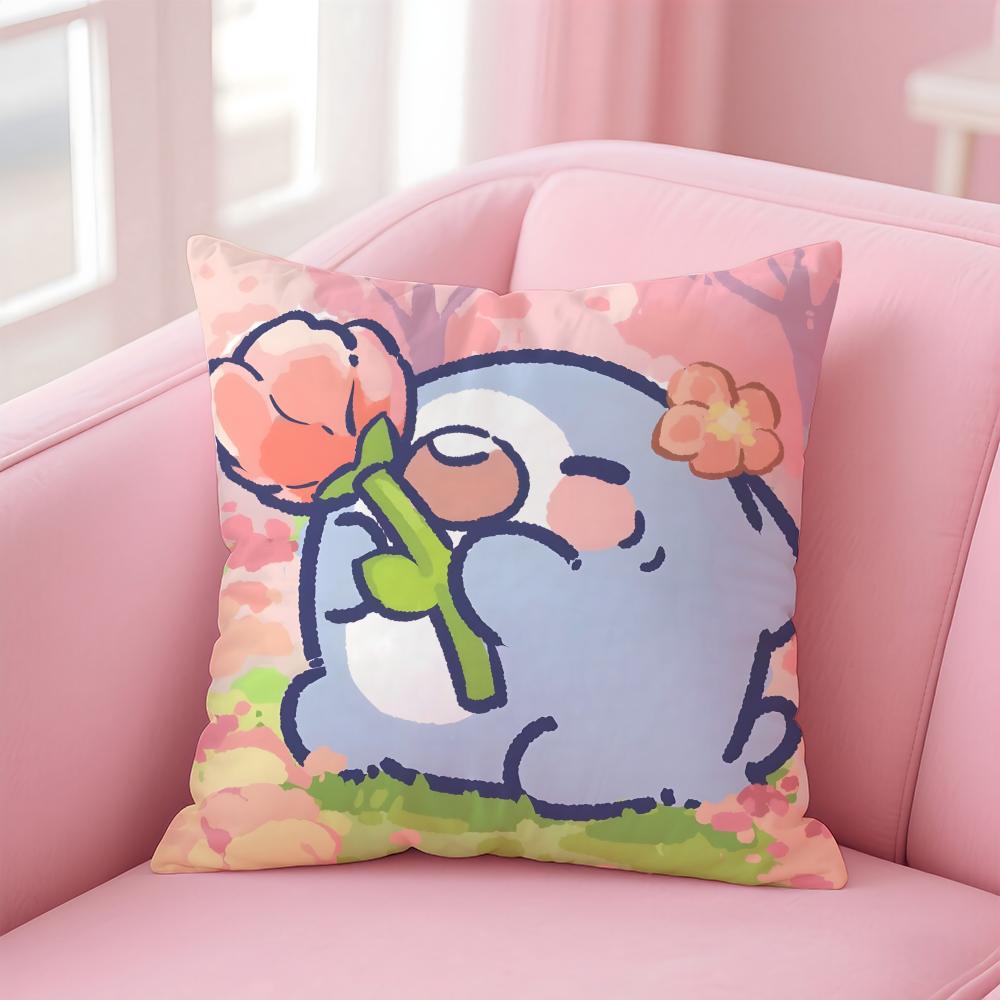 F-Fat S-Shark Cushion Cover Home & Car Multi-Scene Pillow Cover - Reversible, Soft & Durable for Daily Use
