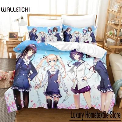 Anime Saekano How To Raise a Boring Girlfriend Bedding Set Boys Girls Twin Queen Size Duvet Cover Pillowcase Bed Kids Adult