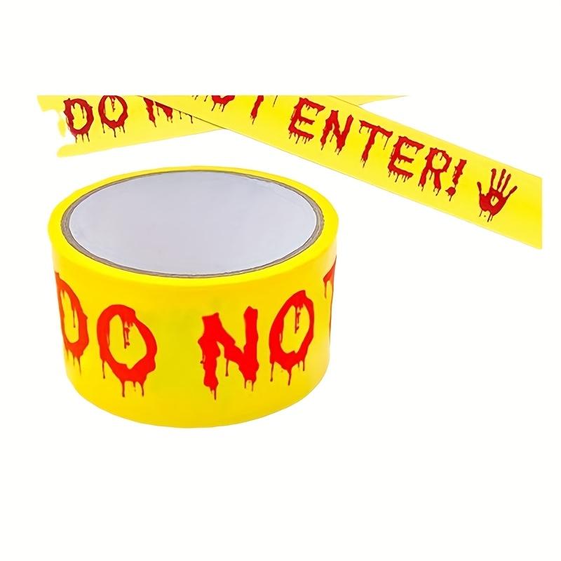 1PC Halloween Warning Tape 1.9 Inches X 82 Feet, Halloween Decoration Warning Tape, Indoor/Outdoor Party Decoration, No Entry
