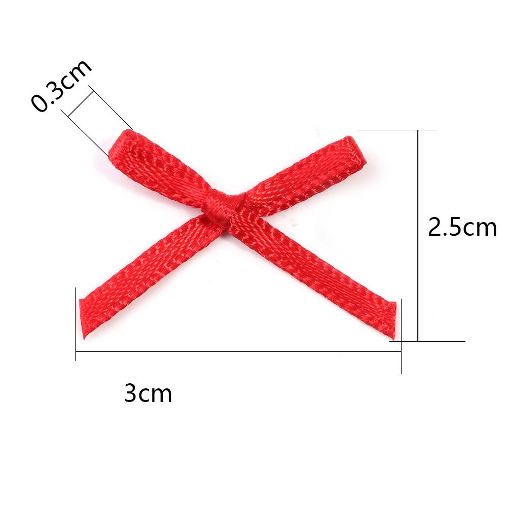 50Pcs/pack Color Ribbon Bows Fashion Small Size Satin Ribbon Bow DIY Handmade Crafts Hairpin Hair Grip for Party Home Decoration