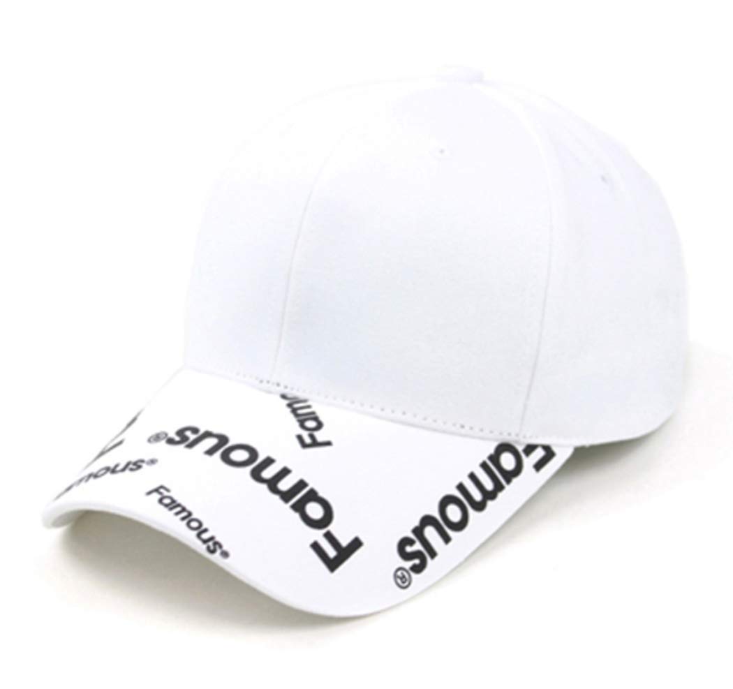 

Korean Fashion Famous Baseball Hat Casual UV Protection Cap Baseball Cap Unisex with Tag Large [TEAMLIFE] K-POP [Free Size] [Adjustable] (White -