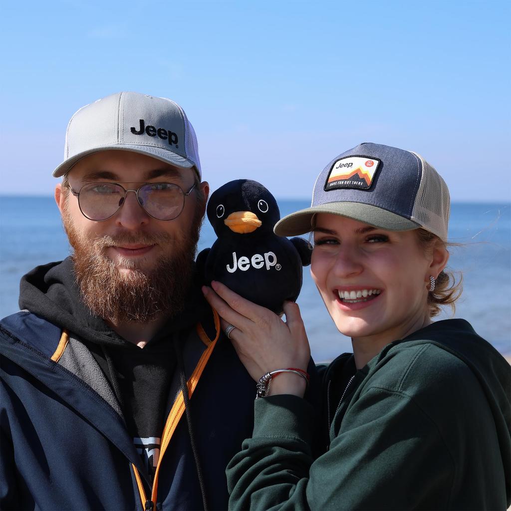 Jeep Text Logo Plush Duck in Black Perfect for the Enthusiast Been Ducked - You've (Black)