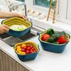 6-Piece Set of Multifunctional Double-Layer Kitchen Drain Baskets, Household Plastic Storage Baskets