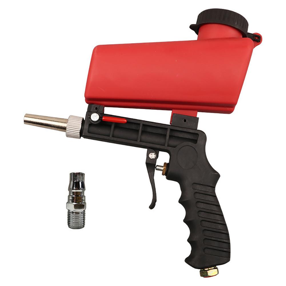 Small Sandblasting Gun Adjustable Portable Sand Blaster 90PSI Air Sandblasting Gun 700CFM for Polishing Rust Removal Power Tools