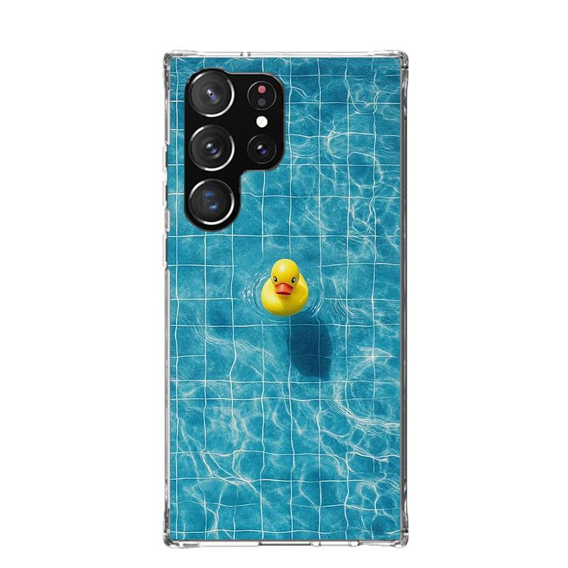 Rubber Ducks Swimming Pool Phone Case For Samsung Galaxy S26 S25 Edge S24 S23 FE S22 Ultra S21 Plus S20 + Fundas Cover Coque Gal