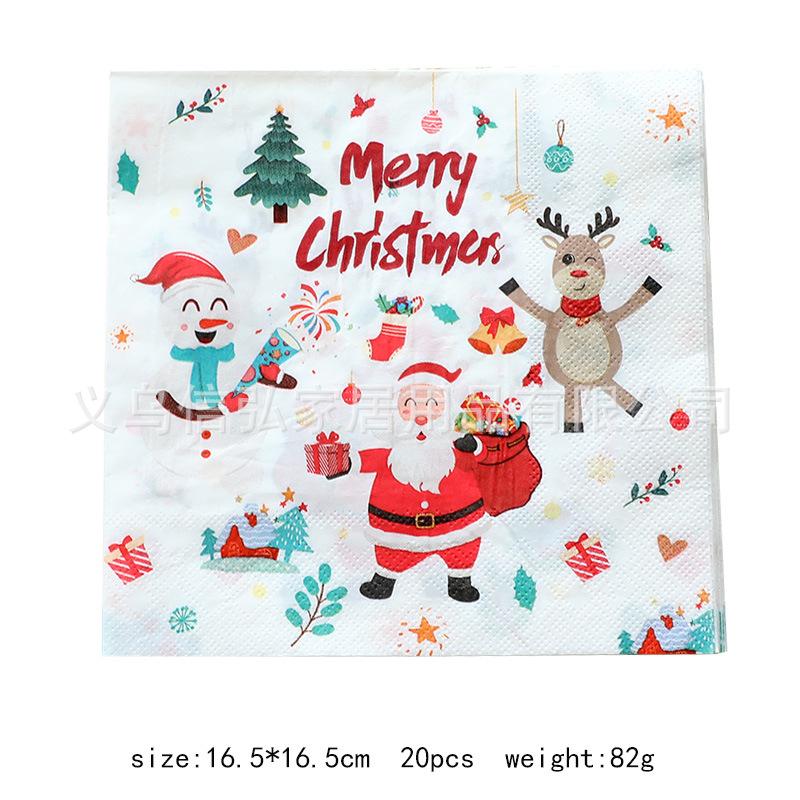 

Праздничный рождественский набор посуды: Бумажные тарелки, салфетки, стаканы, тарелки неправильной формы, скатерть, столовые приборы для новогодних вечеринок