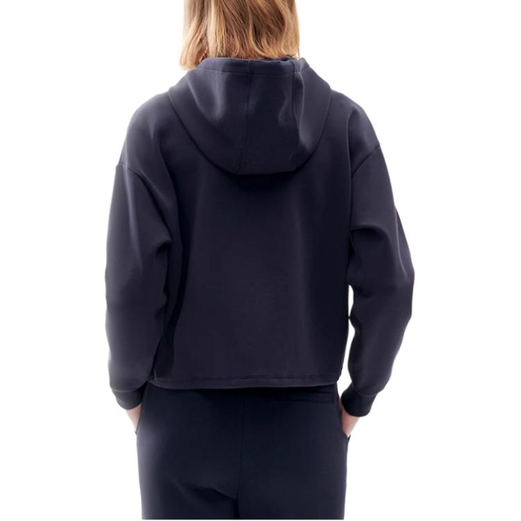 FILA Printed Sports Knit Hooded Pullover Sweatshirt Women sweatshirts Legendary-Blue F11W217201F-NV
