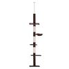 Floor To Ceiling Cat Tree 230-260cm Height Adjustable, 5-Tier Cat Tower with Scratching Posts, Hammock, Perches