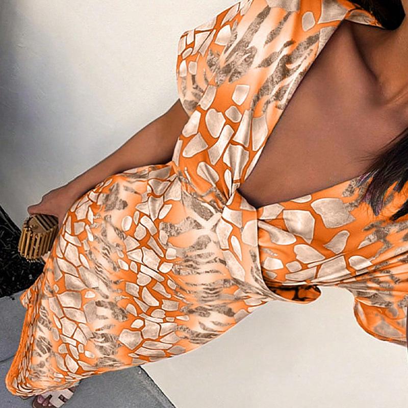 Women Casual Short Sleeve V Neck Bohemian Holiday Style Package Hip One Piece Dress