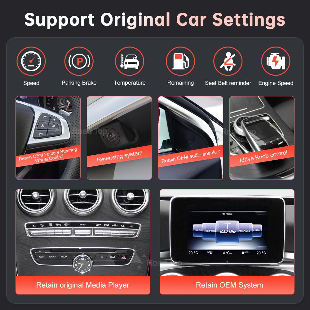 Linux Multimedia Screen Wireless CarPlay Android Auto for Mercedes-Benz W205 W176 GLC A C V Class W447 CLA GLA 2015-2018 NTG5.0