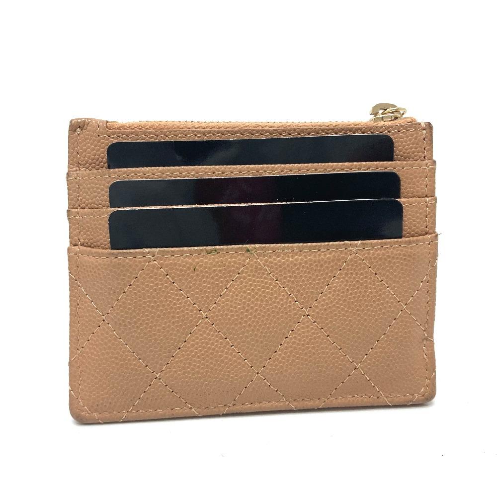 Chanel CC Mark Matelasse Compact Wallet Bi-fold Folded Wallet Caviar Leather