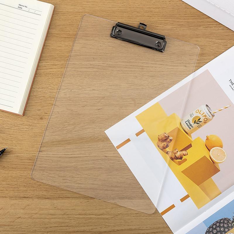 The Thickened Acrylic Transparent Board Clamp Writing Pad Is Convenient for File Storage and Organization
