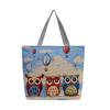 Embroidered Owl Bag With Canvas Material For Casual Daily Use