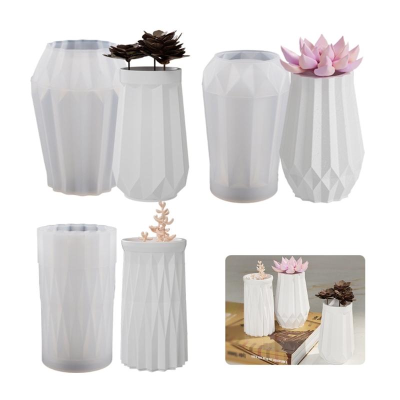Vase Resin Mould Silicone Flower Pot Molds DIY Handmade Mirror Epoxy Resin Casting Mold Jewelry Making Home Decorations