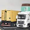 1:50 Diecast Alloy Truck Head Model Toy Container Truck Pull Back With Light Engineering Transport Vehicle Boy Toys For Children