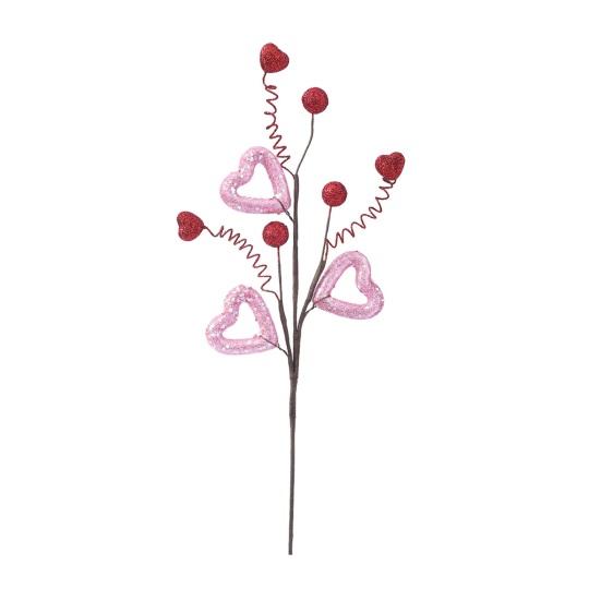 Valentines Day Decorations Red Heart Berries Picks Artificial Valentines Day Floral Cuttings for Home Office Wedding Anniversary Party Decor Romantic