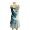 GMXIA Women's Dresses Printed Sleeveless Halter Plus Size Loose Dresses
