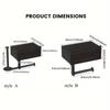 1pc Drill-Free Wall-Mounted Toilet Paper Holder – Sleek Black with Shelf, Durable Bathroom Organizer for Essentials