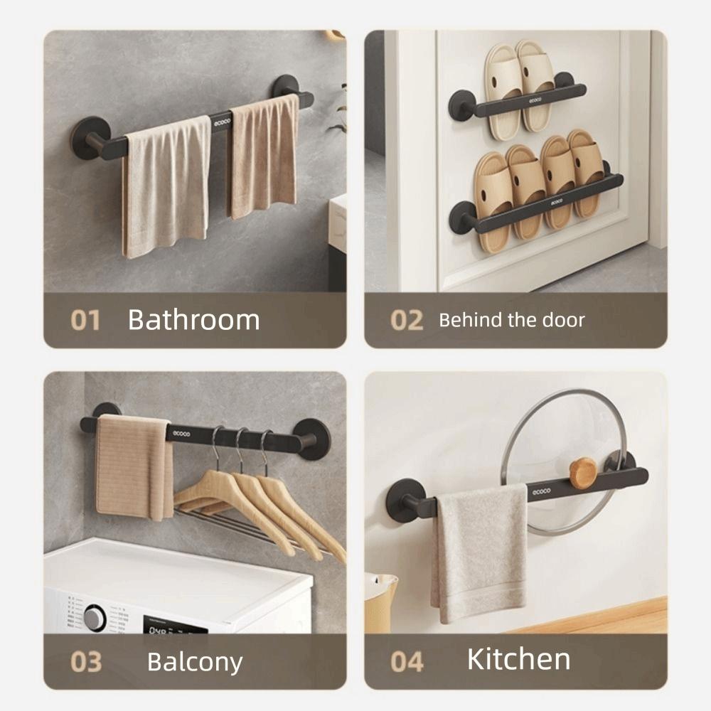 Waterproof Towel Rack Aluminum Storage Rack New Towel Pole  Home Bathroom